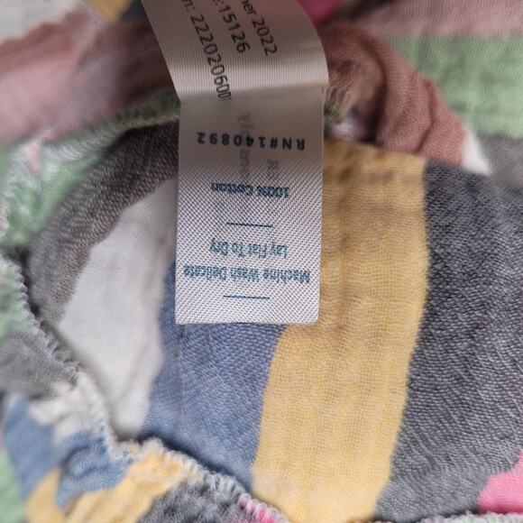 Marine Layer Dress Small Shirley Rainbow Stripe Off Shoulder Ruffle Mini Summer - Picture 7 of 9